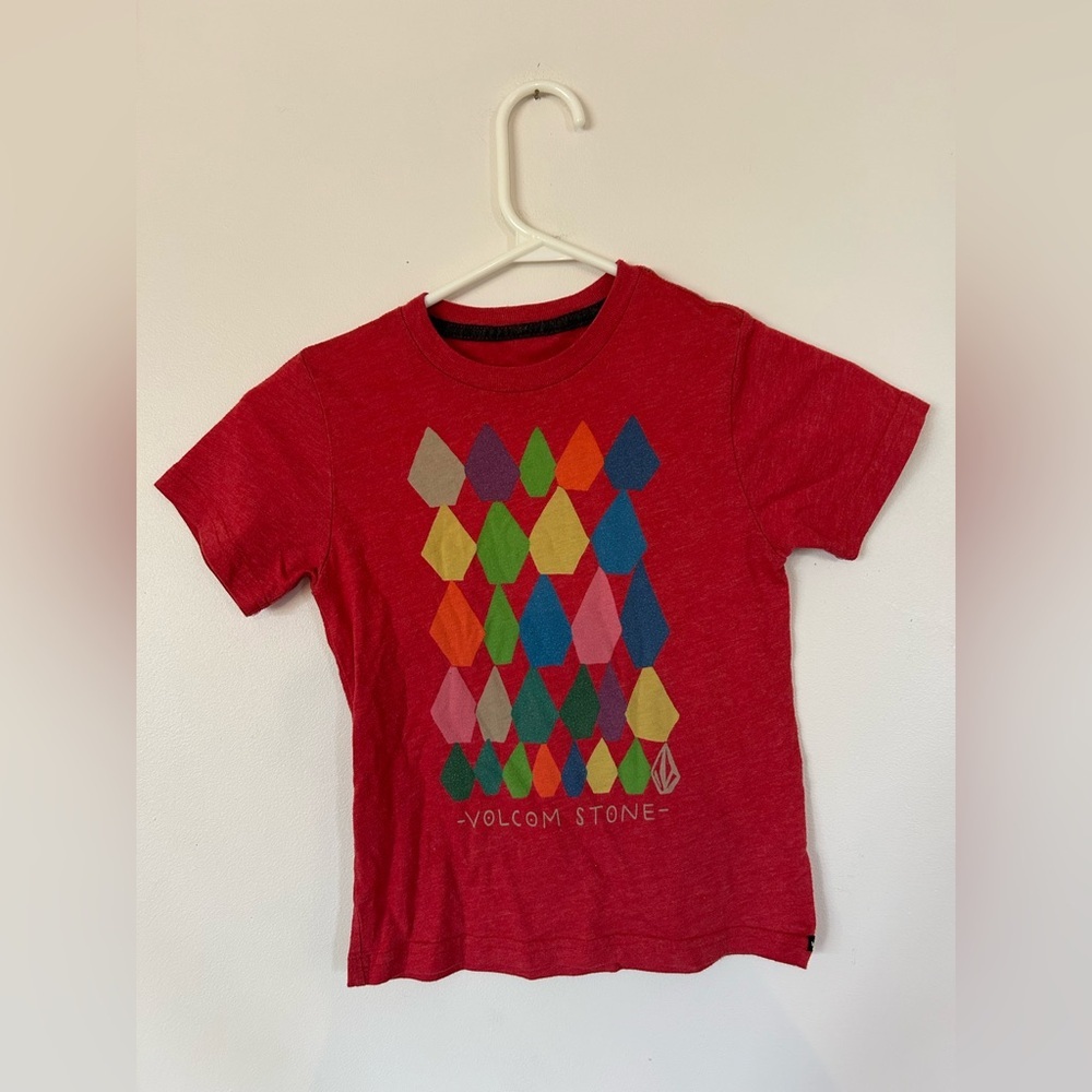 Boys Red Volcom Graphic T-shirt Size 4